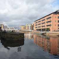 Buy canvas prints of  Clarence Dock .Leeds. by Lilian Marshall
