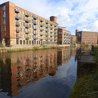 Buy canvas prints of  Clarence Dock. Leeds. by Lilian Marshall