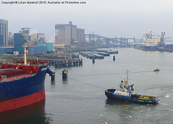 Foggy Europort. Rotterdam   Picture Board by Lilian Marshall