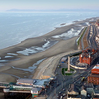 Buy canvas prints of  Birds Eye view of Blackpool by Lilian Marshall