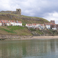 Buy canvas prints of  East cliff . Whitby. by Lilian Marshall
