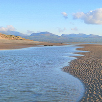 Buy canvas prints of  Newborough Beach. Anglesey. by Lilian Marshall