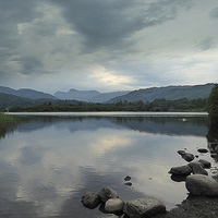 Buy canvas prints of  Elterwater Lake.  by Lilian Marshall
