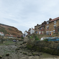 Buy canvas prints of  Staithes. by Lilian Marshall