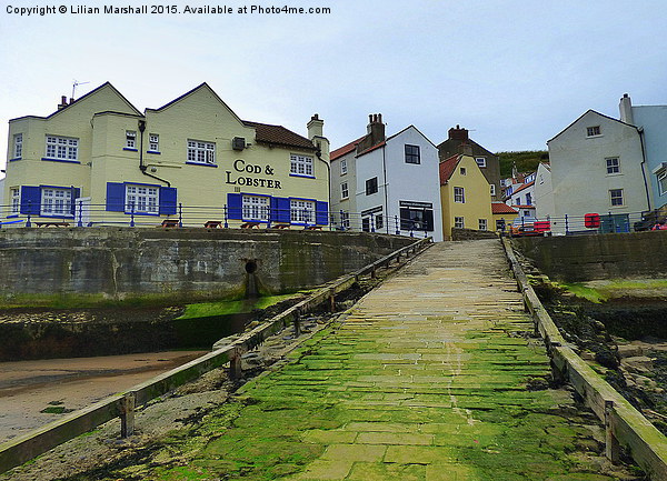  Staithes Harbour. Picture Board by Lilian Marshall