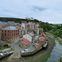 Buy canvas prints of  Staithes Harbour. by Lilian Marshall