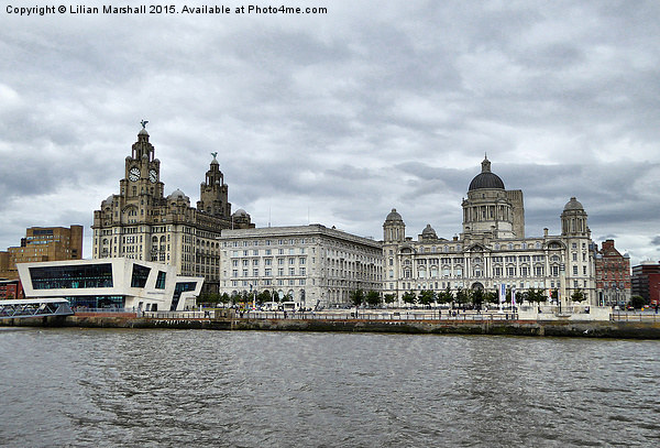 Liverpool Pier Head.  Picture Board by Lilian Marshall