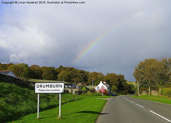  Rainbow over Drumburn. Picture Board by Lilian Marshall