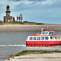 Buy canvas prints of  Ferry across the River Wyre. by Lilian Marshall