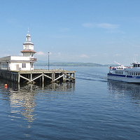 Buy canvas prints of  Dunnoon Pier and the Argyll Ferry Boat.   by Lilian Marshall