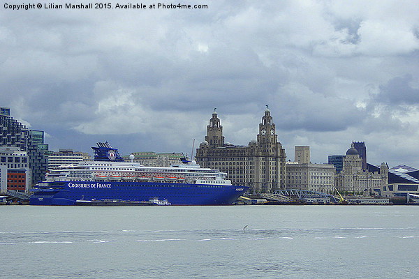 Liverpool Pier Head.  Picture Board by Lilian Marshall