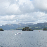 Buy canvas prints of  Lake Windermere at Bowness.  by Lilian Marshall