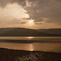 Buy canvas prints of Sunset over Loch Linnhe.  by Lilian Marshall