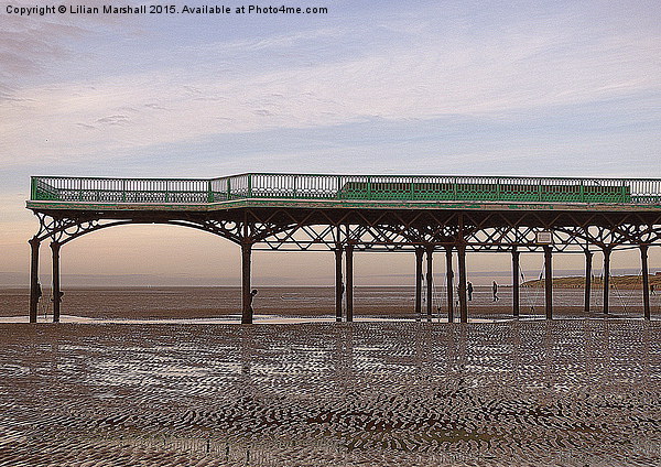  St Annes wrought Iron Pier. Picture Board by Lilian Marshall