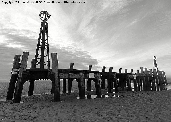  St Annes Pier in Black and White  Picture Board by Lilian Marshall