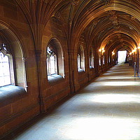 Buy canvas prints of Cloistered Corridor by Lilian Marshall