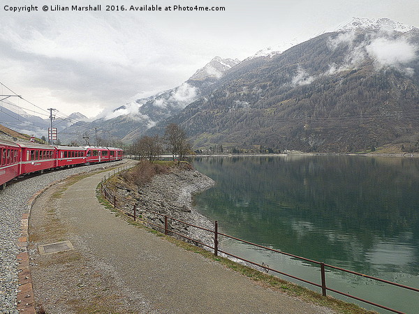 Lake Poschiavo Switzerland, Picture Board by Lilian Marshall