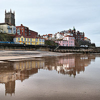 Buy canvas prints of Cromer Church from the beach. by Lilian Marshall
