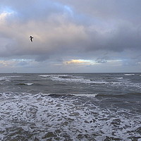Buy canvas prints of Stormy sky over the North Sea . by Lilian Marshall