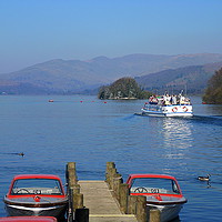 Buy canvas prints of Bowness on Windermere by Lilian Marshall