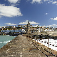 Buy canvas prints of Porthleven from the Stone Pier. by Lilian Marshall
