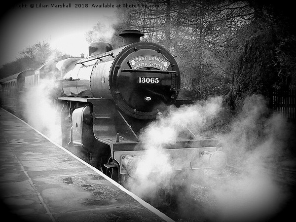 East Lancashire Santa Special.  Picture Board by Lilian Marshall
