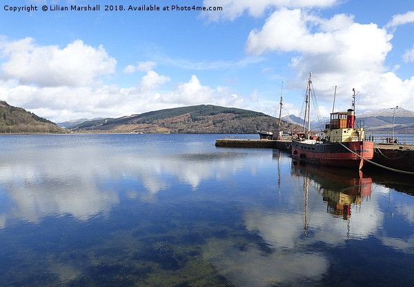 Inveraray Harbour.  Picture Board by Lilian Marshall