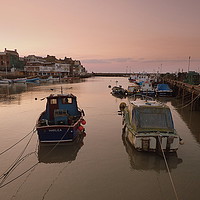 Buy canvas prints of Sunrise over Bridlington Harbour. by Lilian Marshall