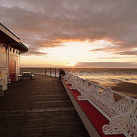 Buy canvas prints of Blackpool sunset.  by Lilian Marshall