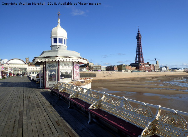 Kiosk on North Pier Blackpool Picture Board by Lilian Marshall