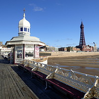 Buy canvas prints of Kiosk on North Pier Blackpool by Lilian Marshall