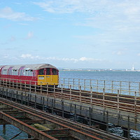Buy canvas prints of Train on Ryde Pier. by Lilian Marshall