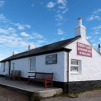 Buy canvas prints of First and Last House. Landsend. by Lilian Marshall