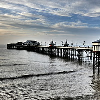 Buy canvas prints of Sunset over North Pier. Blackpool. by Lilian Marshall