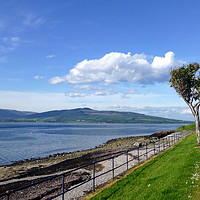 Buy canvas prints of Rothesay promenade and beach. by Lilian Marshall