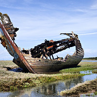 Buy canvas prints of Fleetwood decommissioned Trawler.  by Lilian Marshall
