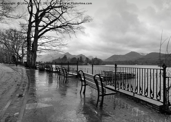 A rainy day in Keswick.  Picture Board by Lilian Marshall
