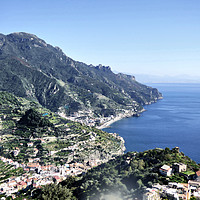 Buy canvas prints of The rugged Amalfi coastline.  by Lilian Marshall