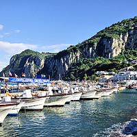 Buy canvas prints of Isle of Capri Harbour.  by Lilian Marshall