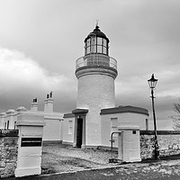 Buy canvas prints of A grey day over Cromarty Lighthouse. by Lilian Marshall