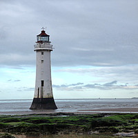 Buy canvas prints of Perch Rock lighthouse.  by Lilian Marshall