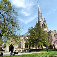 Buy canvas prints of St Marys and All Saints Church. Chesterfield. by Lilian Marshall