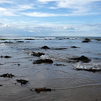 Buy canvas prints of The beach at Seahouses.  by Lilian Marshall