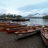 Buy canvas prints of Misty Derwentwater.  by Lilian Marshall