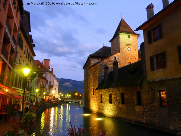 Dusk at Annecy Picture Board by Lilian Marshall