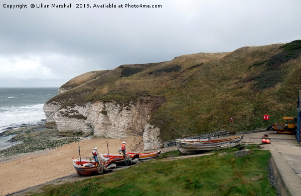 North Landing Flamborough  Head.   Picture Board by Lilian Marshall