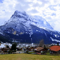 Buy canvas prints of The Eiger. Switzerland.  by Lilian Marshall