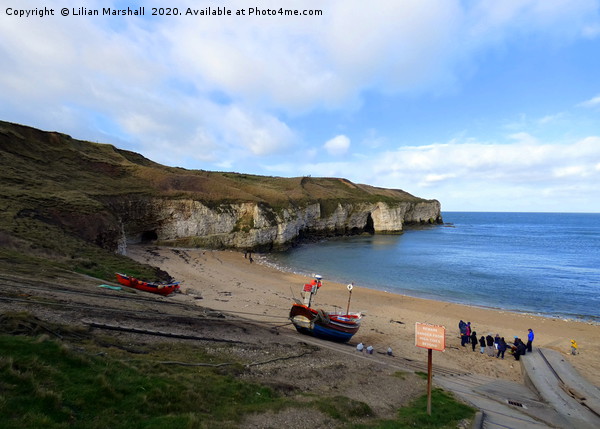 The beach at North Landing Flamborough Picture Board by Lilian Marshall