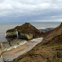 Buy canvas prints of High Stacks Flamborough. by Lilian Marshall