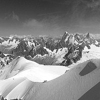 Buy canvas prints of Mont Blanc Mountain Range. by Lilian Marshall